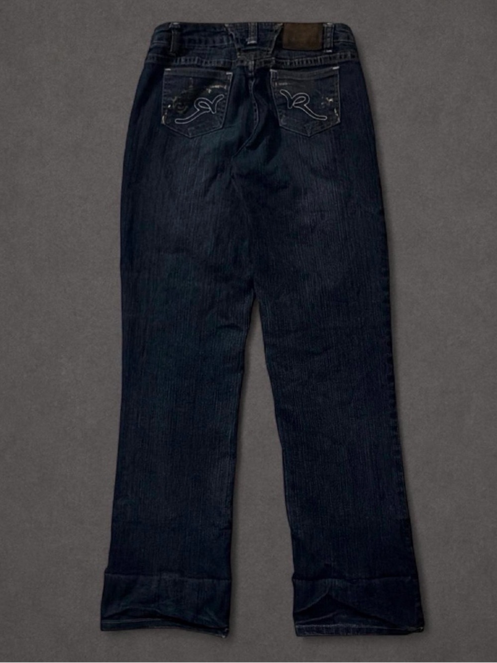 Vintage Rocawear Embroidered Flare Jeans Dark Wash Size 14